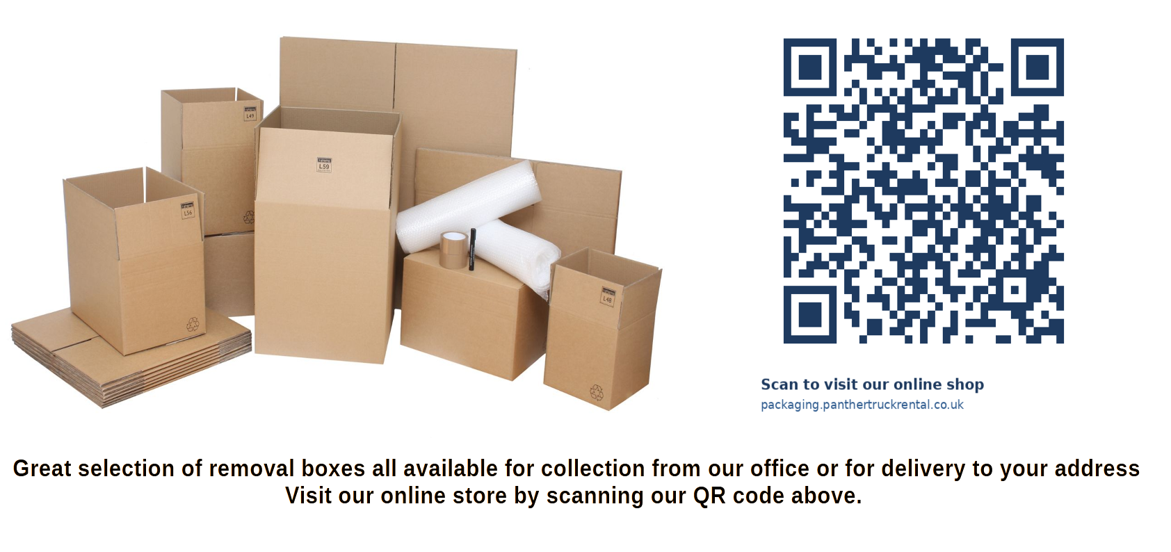 Boxes - Collect from office today or when collecting your van